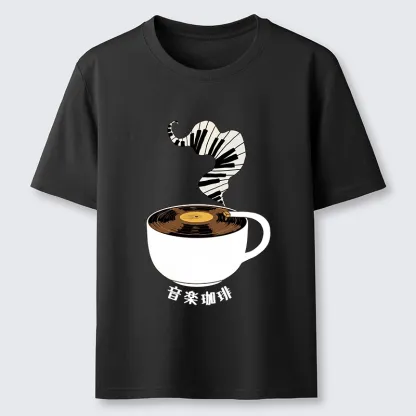 Tokyo-Tiger Piano Smoke Rises From Coffee Mug Classic T-Shirt