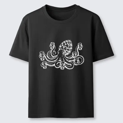 Tokyo-Tiger Sea Creature Loves Cold Brew Drinks Classic T-Shirt