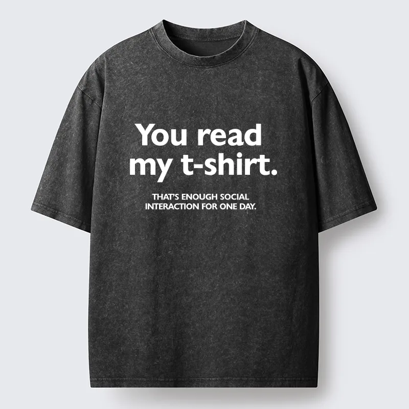 Tokyo-Tiger Introvert Social Limit Funny Meme Washed T-Shirt