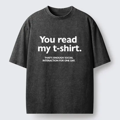 Tokyo-Tiger Introvert Social Limit Funny Meme Washed T-Shirt