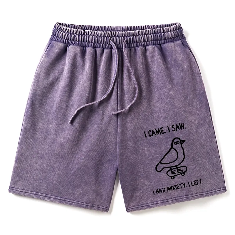 Tokyo-Tiger Funny Meme Bird Just Needs A Break Washed Shorts