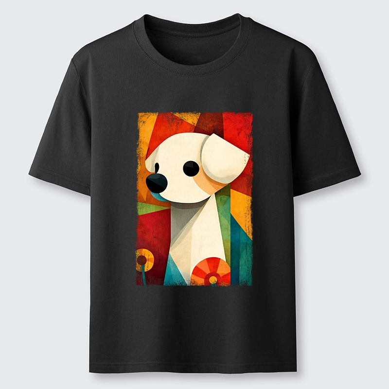 Tokyo-Tiger Retro Abstract Color Block Puppy Art Classic T-Shirt