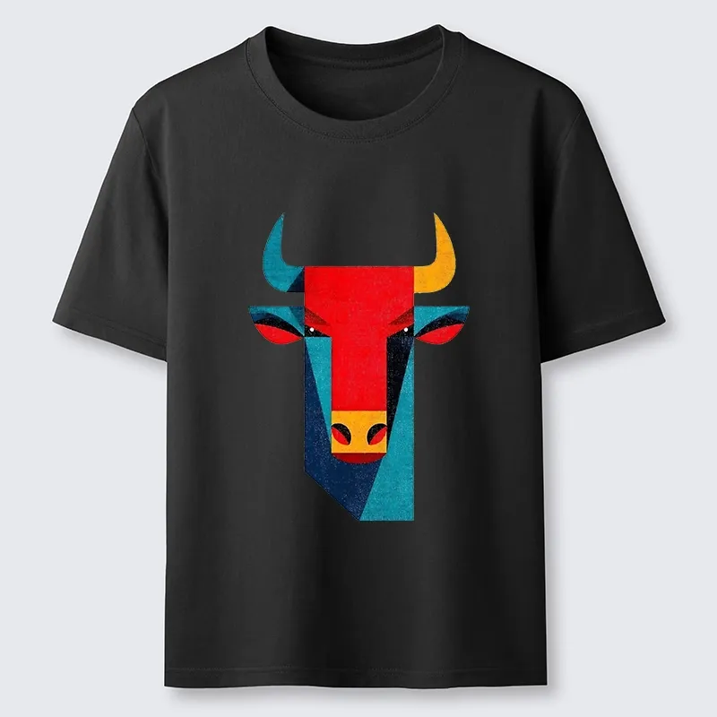Tokyo-Tiger Geometric Bull Head Art Classic T-Shirt