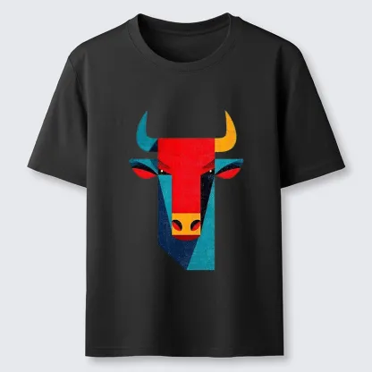 Tokyo-Tiger Geometric Bull Head Art Classic T-Shirt