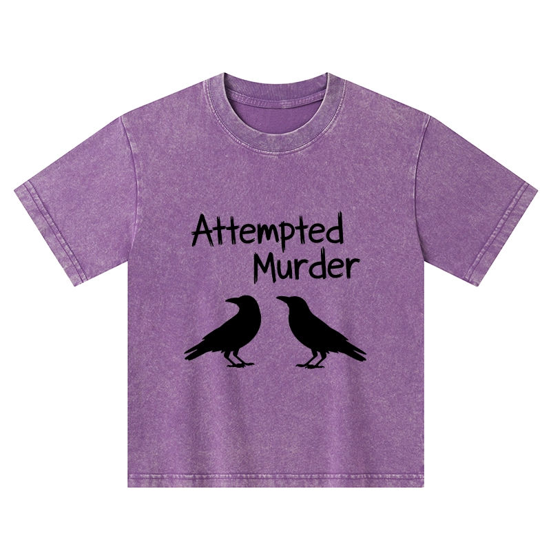 Tokyo-Tiger Two Crows Attempted Murder Joke Kids Washed T-Shirt