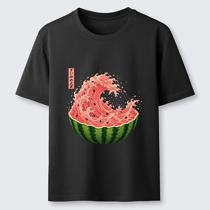 Tokyo-Tiger Watermelon Wave Summer Ukiyo Art Classic T-Shirt