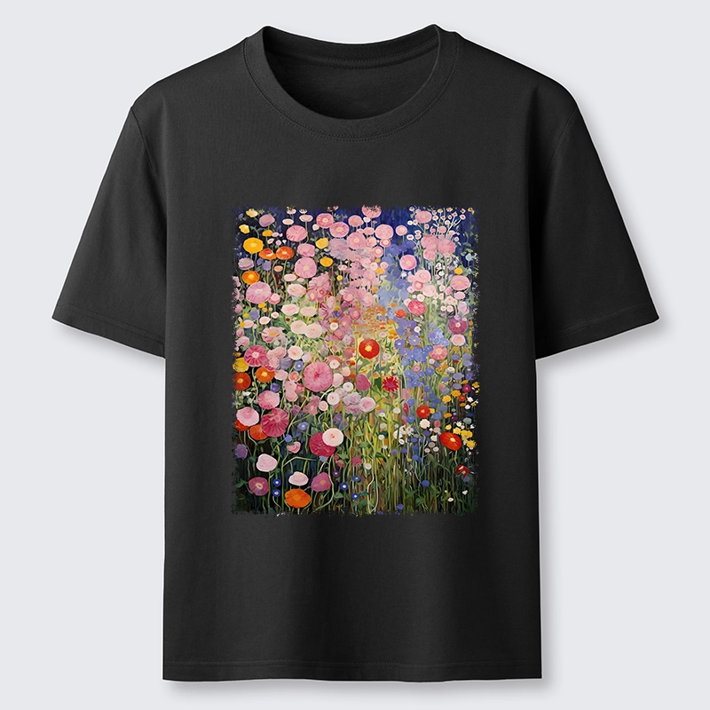 Tokyo-Tiger Vibrant Meadow Flower Vintage Art Classic T-Shirt