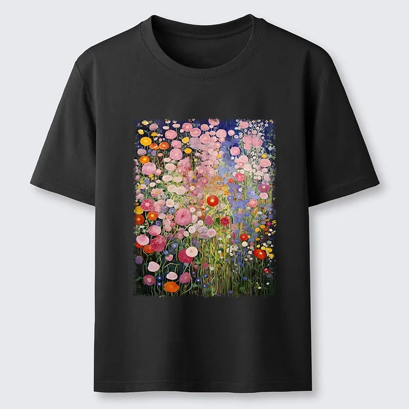 Tokyo-Tiger Vibrant Meadow Flower Vintage Art Classic T-Shirt