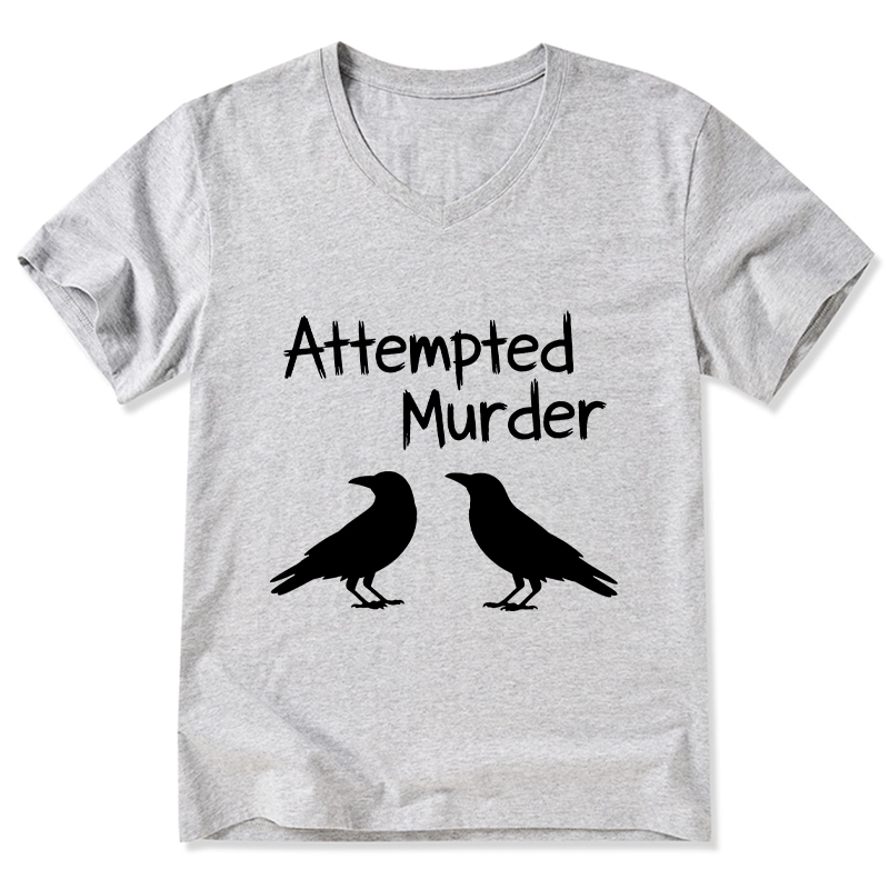 Tokyo-Tiger Two Crows Attempted Murder Joke V-Neck Classic T-Shirt