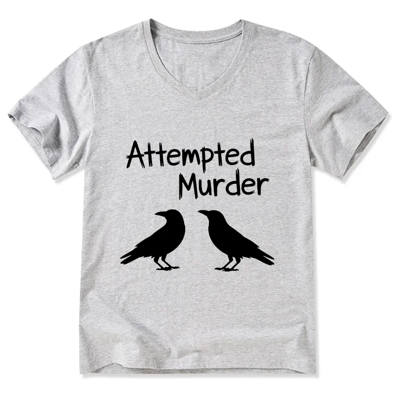 Tokyo-Tiger Two Crows Attempted Murder Joke V-Neck Classic T-Shirt