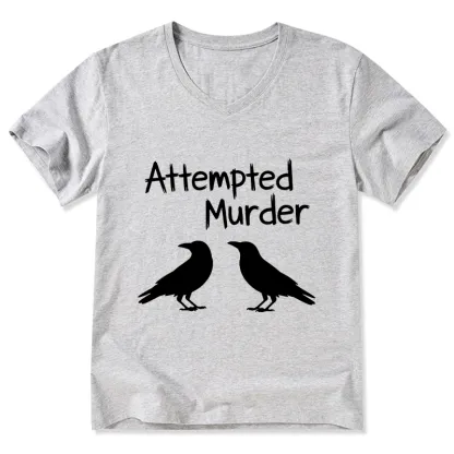 Tokyo-Tiger Two Crows Attempted Murder Joke V-Neck Classic T-Shirt