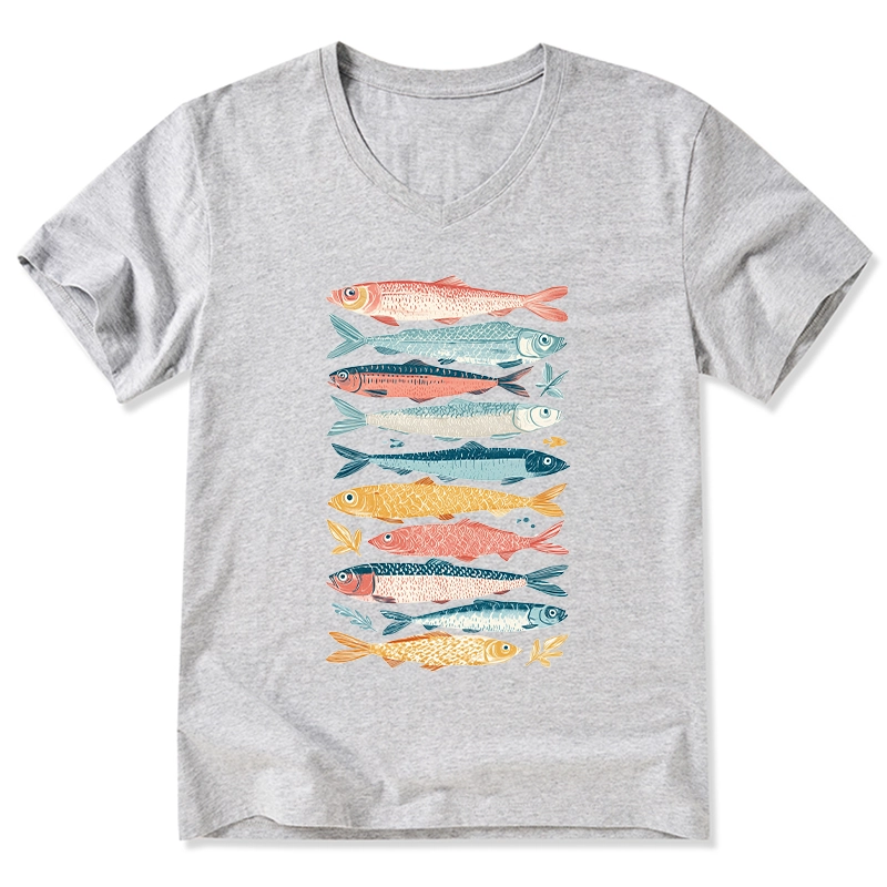 Tokyo-Tiger Beautiful Colorful Fish In The Sea V-Neck Classic T-Shirt