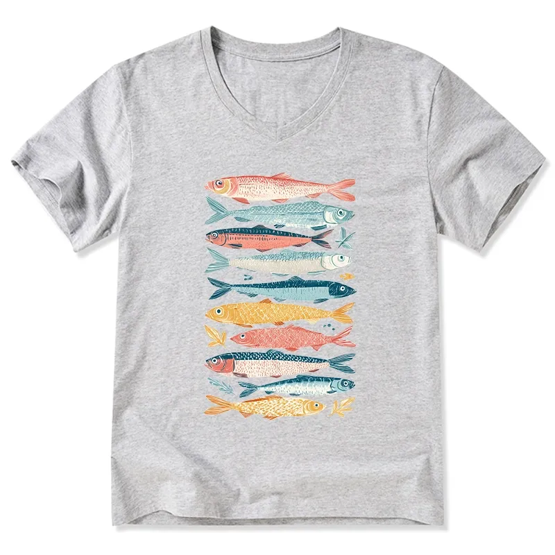 Tokyo-Tiger Beautiful Colorful Fish In The Sea V-Neck Classic T-Shirt