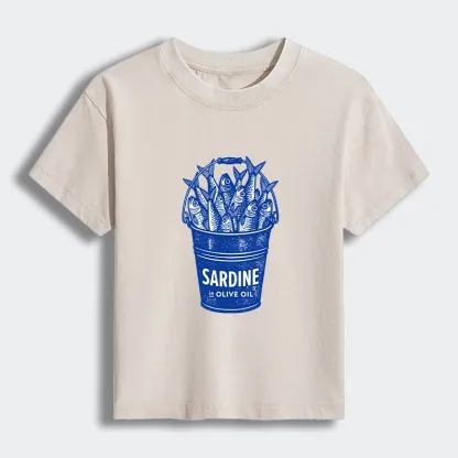 Tokyo-Tiger Vintage Bucket Full Of Fresh Sardines Women's Washed T-shirt