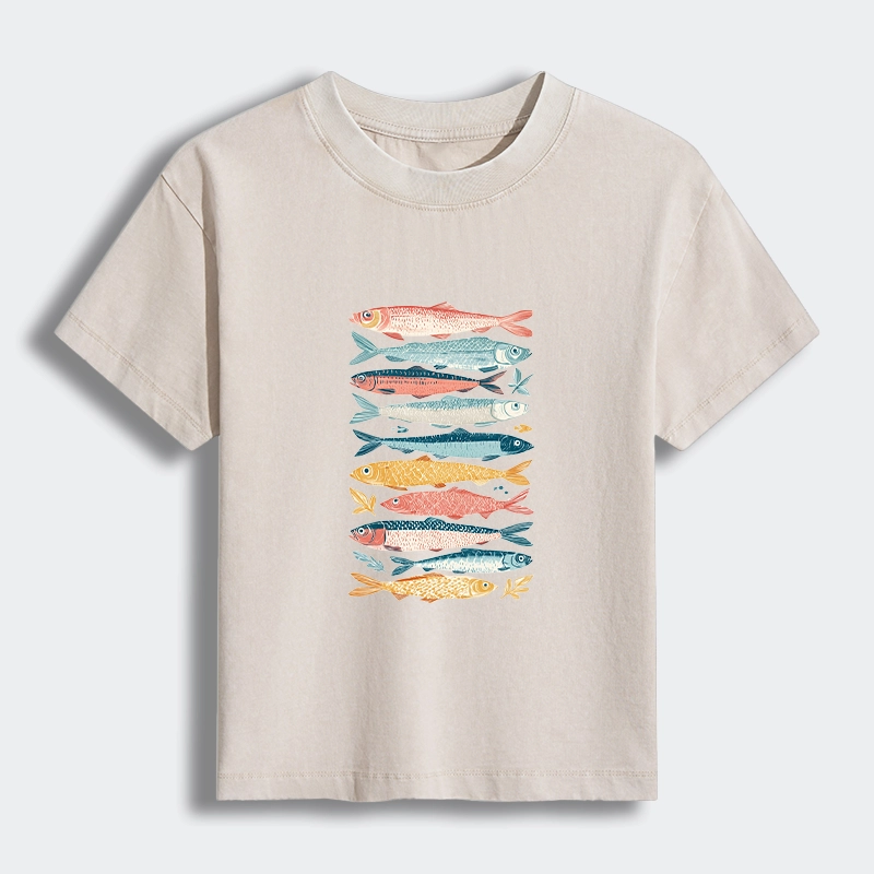 Tokyo-Tiger Beautiful Colorful Fish In The Sea Women's Washed T-shirt