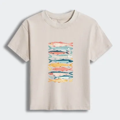 Tokyo-Tiger Beautiful Colorful Fish In The Sea Women's Washed T-shirt