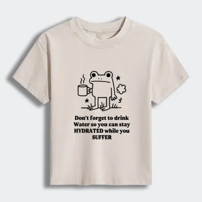 Tokyo-Tiger Frog Says Drink Water Women's Washed T-shirt