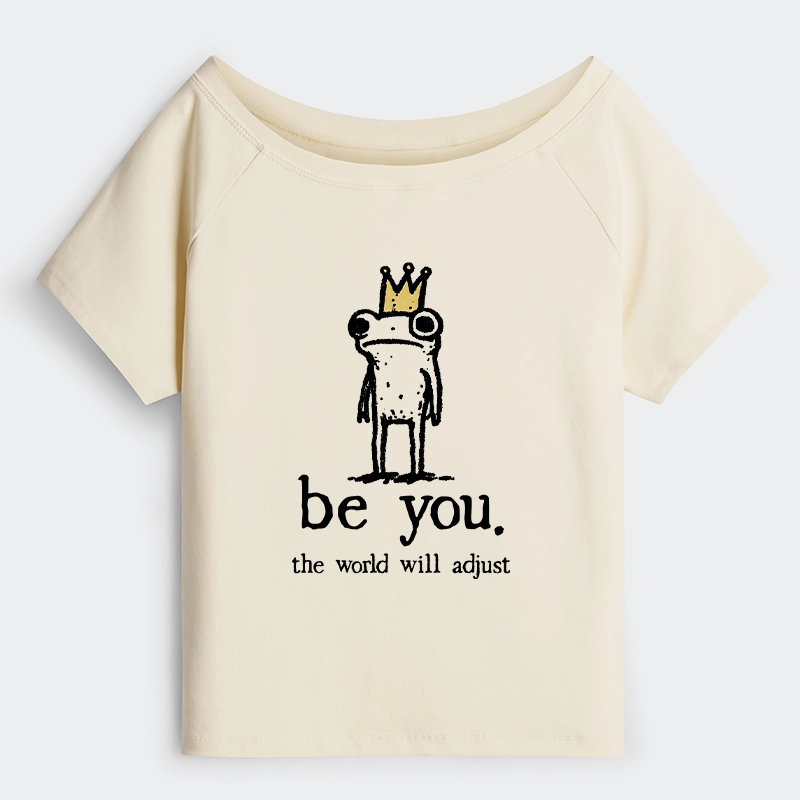 Tokyo-Tiger Crown Frog Stays True To Self Off Shoulder T-Shirt