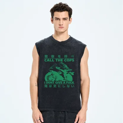 Tokyo-Tiger Funny Frog Riding A Motorcycle Washed Tank