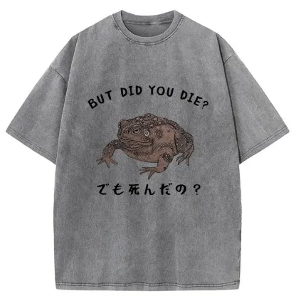 Tokyo-Tiger Question From Frog Funny Washed T-Shirt