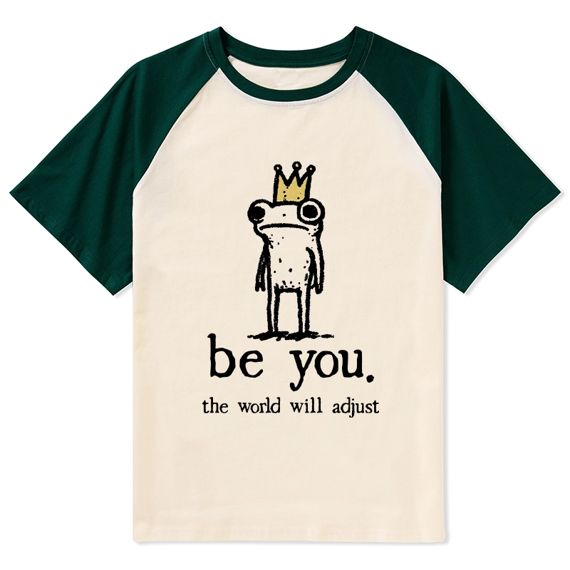 Tokyo-Tiger Crown Frog Stays True To Self Raglan T-shirt