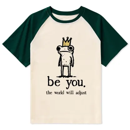Tokyo-Tiger Crown Frog Stays True To Self Raglan T-shirt