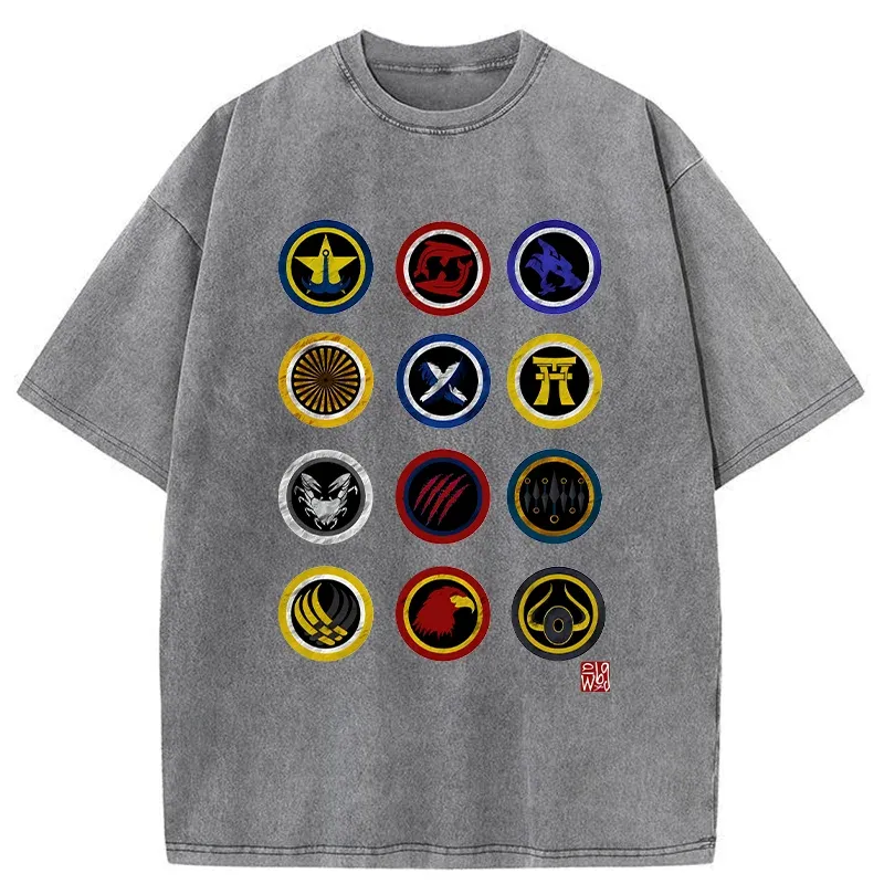 Tokyo-Tiger Baseball Japanese Emblem Washed T-Shirt