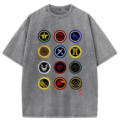 Tokyo-Tiger Baseball Japanese Emblem Washed T-Shirt