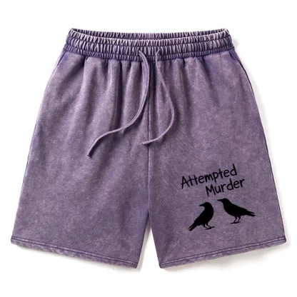 Tokyo-Tiger Two Crows Attempted Murder Joke Washed Shorts