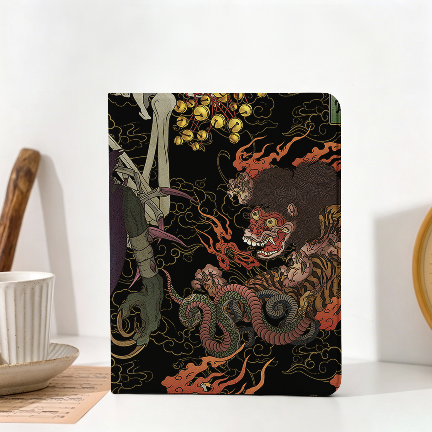 Tokyo-Tiger Japanese Yokai And Skeletons Nobles Tablet Protective Case Sale