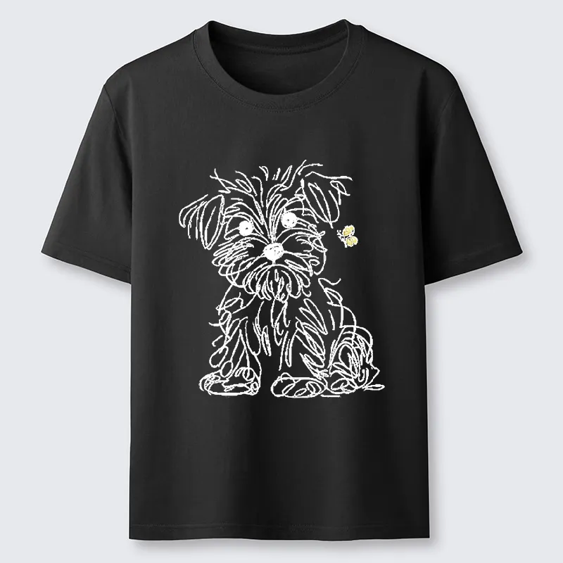 Tokyo-Tiger Simple Line Dog Tiny Butterfly Classic T-Shirt