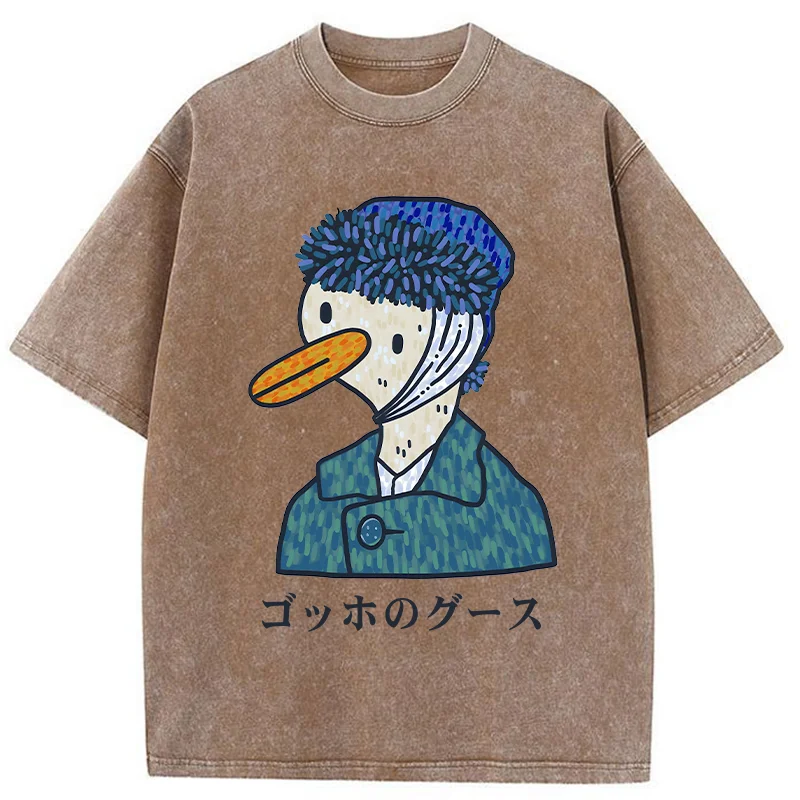 Tokyo-Tiger Van Gogh's Goose Washed T-Shirt