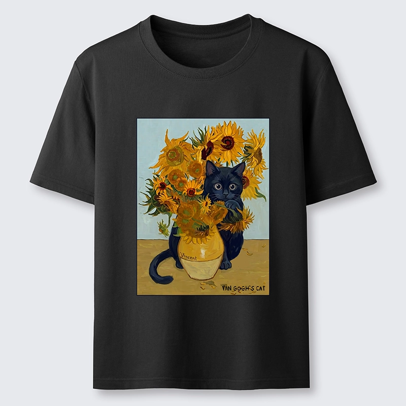Tokyo-Tiger Oil Painting Cat Sunflower Soft Vibe Classic T-Shirt