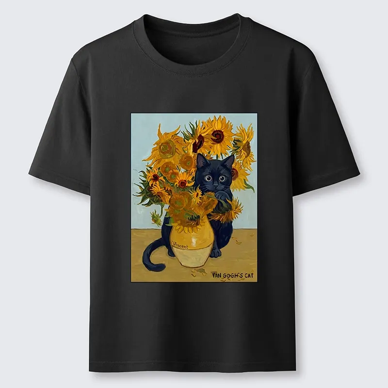 Tokyo-Tiger Oil Painting Cat Sunflower Soft Vibe Classic T-Shirt