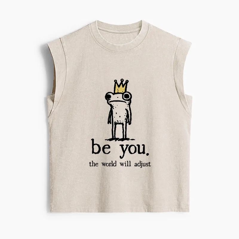 Tokyo-Tiger Crown Frog Stays True To Self Women's Washed Tank Tops Sale