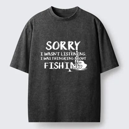 Tokyo-Tiger Funny Meme Fishing Obsessed Daydream Vibe Washed T-Shirt