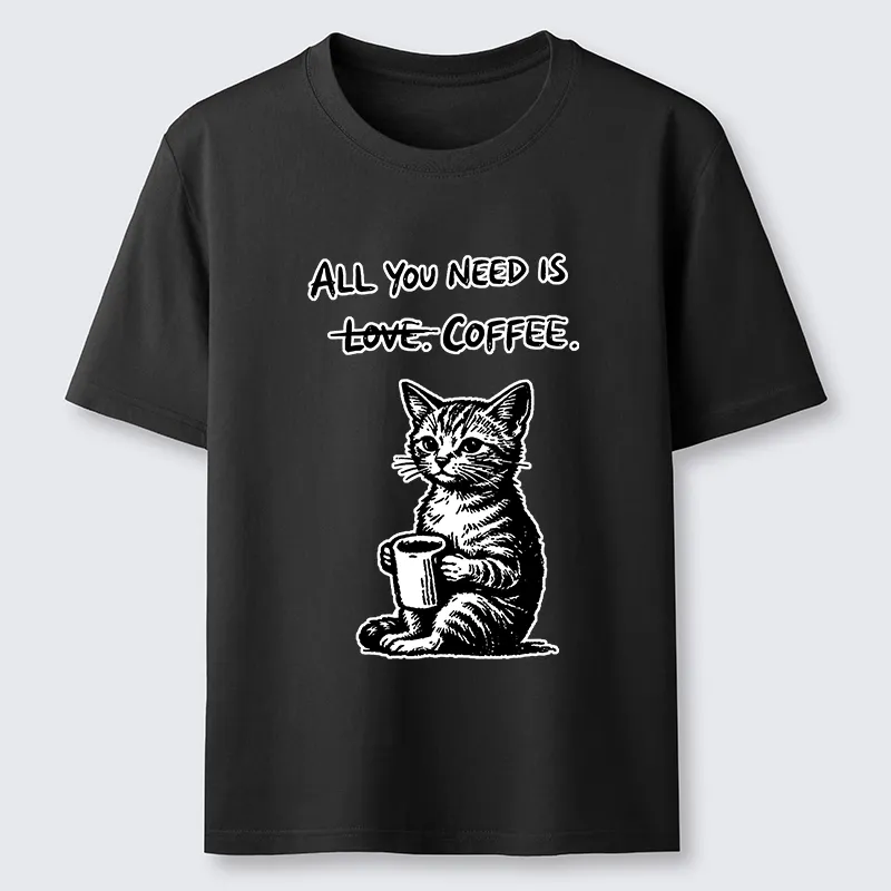 Tokyo-Tiger Cute Cat Coffee Daily Happy Vibe Classic T-Shirt