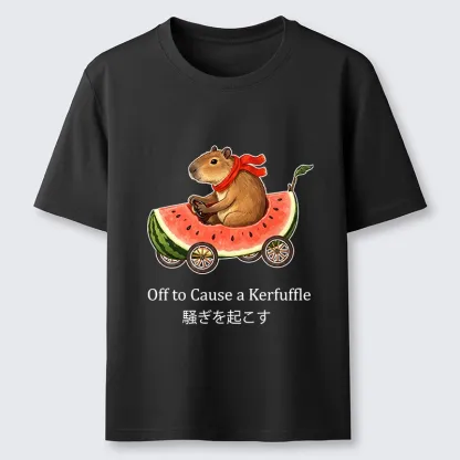 Tokyo-Tiger Capybara Drive Watermelon Car Classic T-Shirt