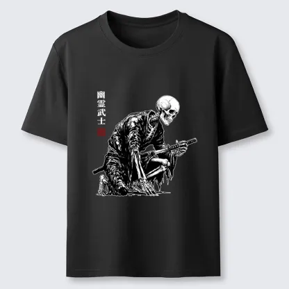 Tokyo-Tiger Vintage Dark Ghost Samurai Sketch Classic T-Shirt