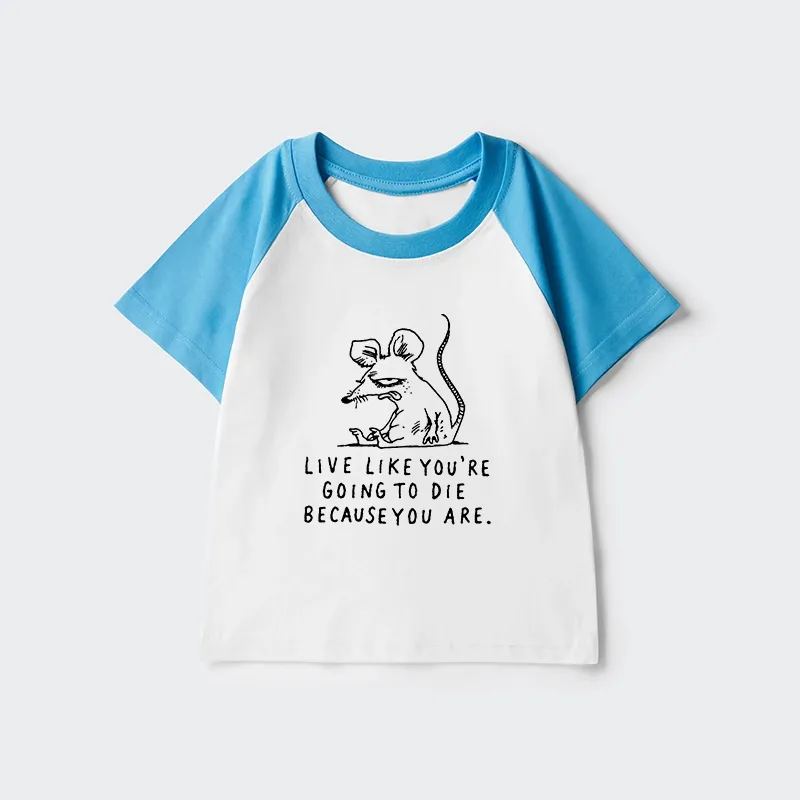 Tokyo-Tiger Funny Meme Sarcastic Rat Life Truth Kids Raglan T-shirt