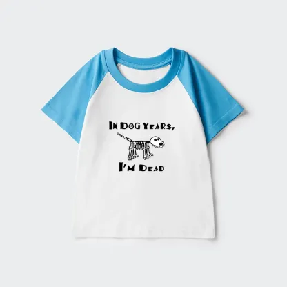 Tokyo-Tiger Funny Meme Old Dog Dead In Dog Years Vibe Kids Raglan T-shirt