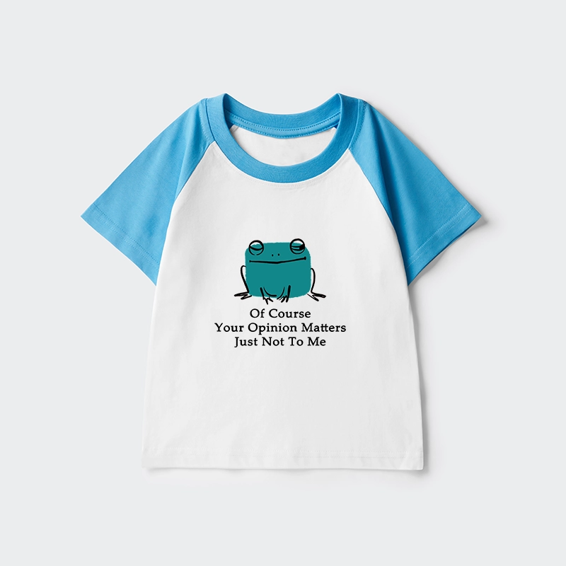 Tokyo-Tiger Cool Frog Unbothered By Others Opinions Kids Raglan T-shirt