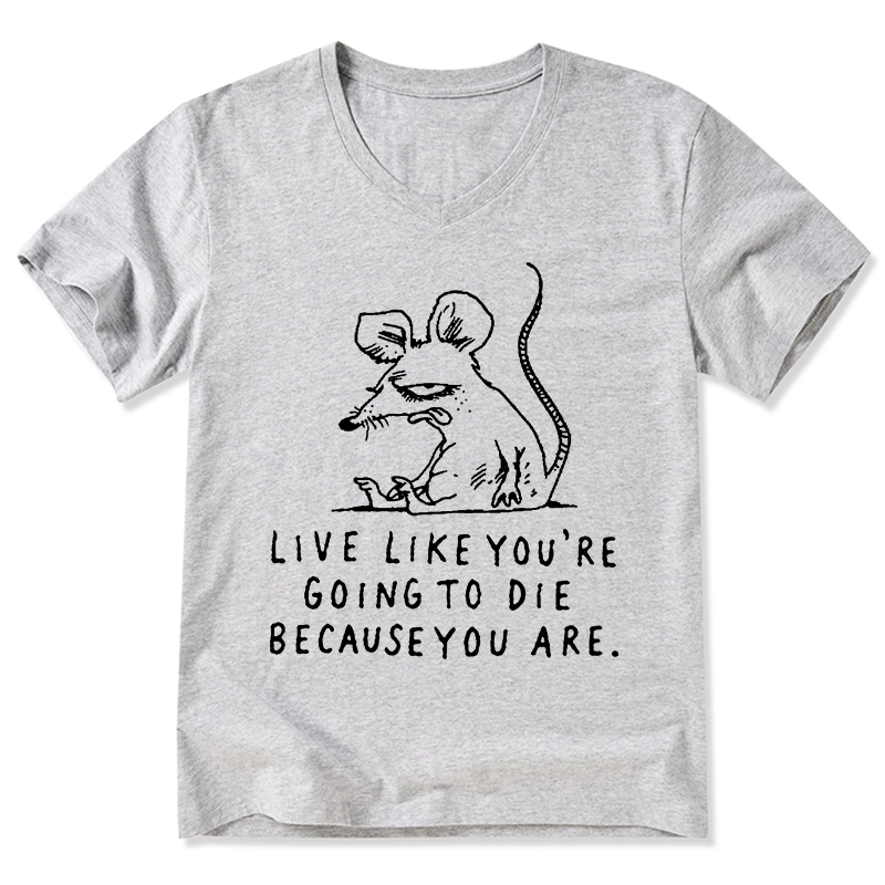 Tokyo-Tiger Funny Meme Sarcastic Rat Life Truth V-Neck Classic T-Shirt
