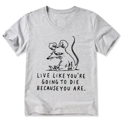 Tokyo-Tiger Funny Meme Sarcastic Rat Life Truth V-Neck Classic T-Shirt
