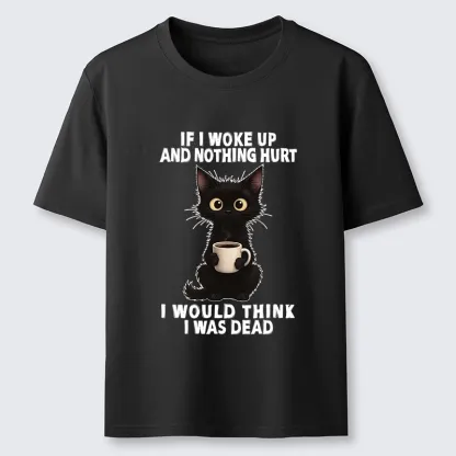 Tokyo-Tiger Funny Cute Black Cat And Coffee Meme Classic T-Shirt