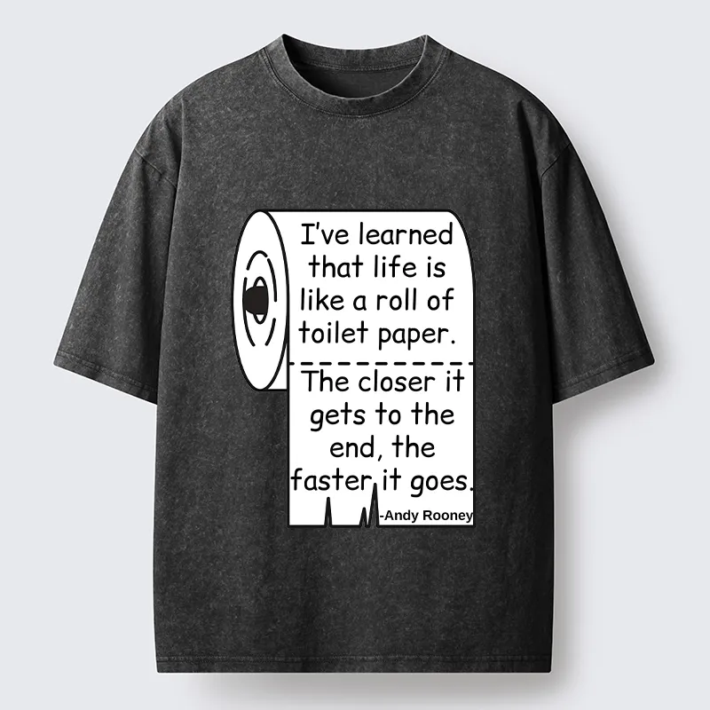 Tokyo-Tiger Life Toilet Paper Meme Washed T-Shirt