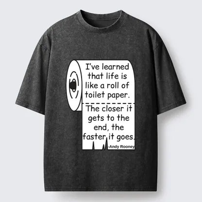 Tokyo-Tiger Life Toilet Paper Meme Washed T-Shirt