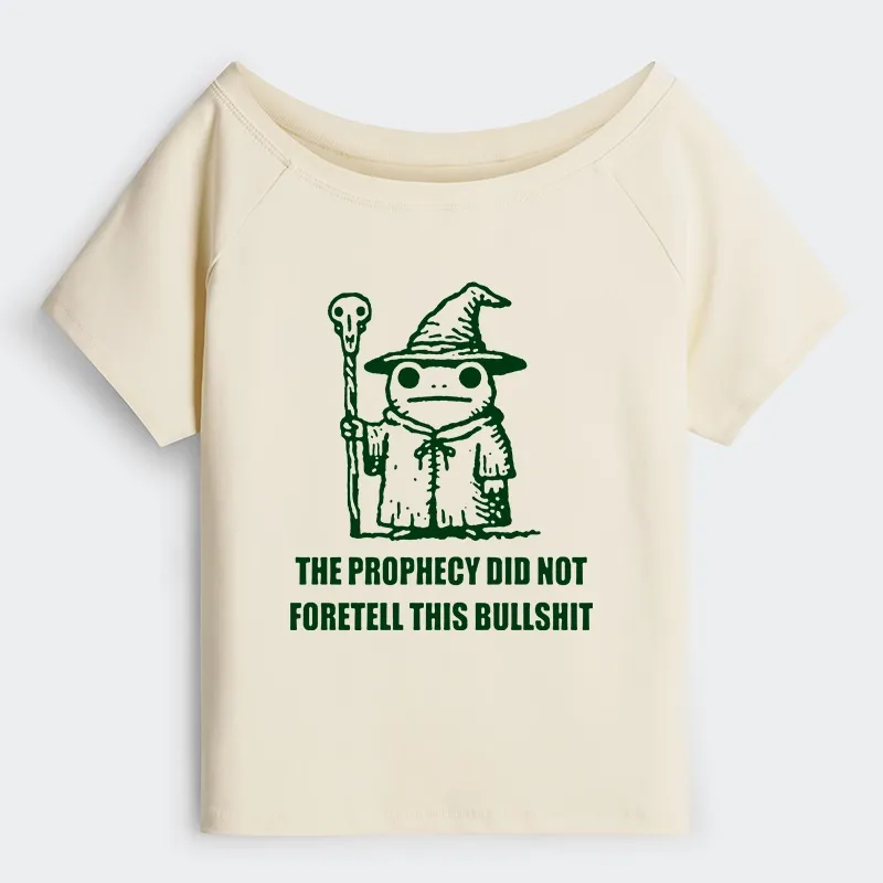 Tokyo-Tiger Funny Meme Wizard Frog Weird Prophecy Off Shoulder T-Shirt
