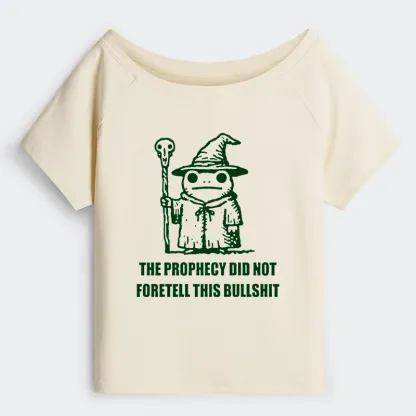 Tokyo-Tiger Funny Meme Wizard Frog Weird Prophecy Off Shoulder T-Shirt