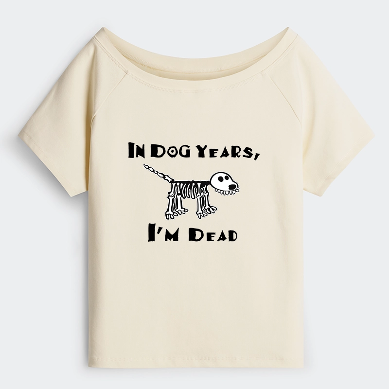 Tokyo-Tiger Funny Meme Old Dog Dead In Dog Years Vibe Off Shoulder T-Shirt